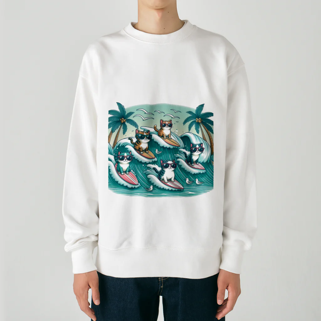 shingeraleのにゃんグラス Heavyweight Crew Neck Sweatshirt