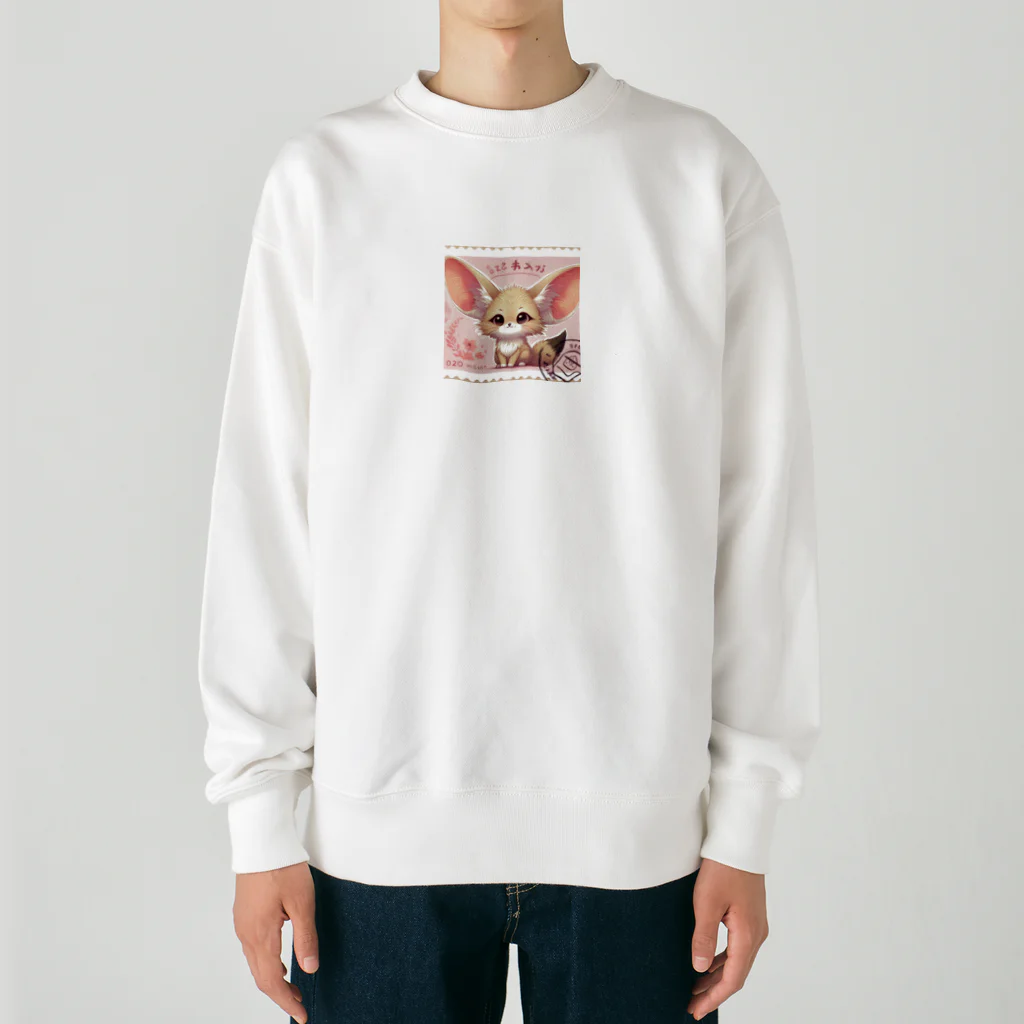 ゆうちゃんNFTいいねの耳長が可愛いフェネックちゃん13 Heavyweight Crew Neck Sweatshirt