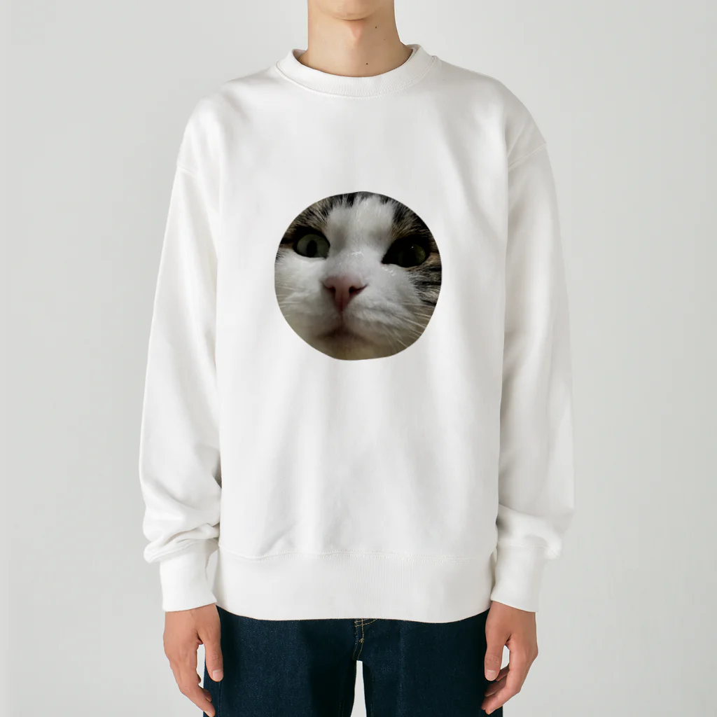 うちのにゃんず🐈のみーみーちゃんのメンチ Heavyweight Crew Neck Sweatshirt