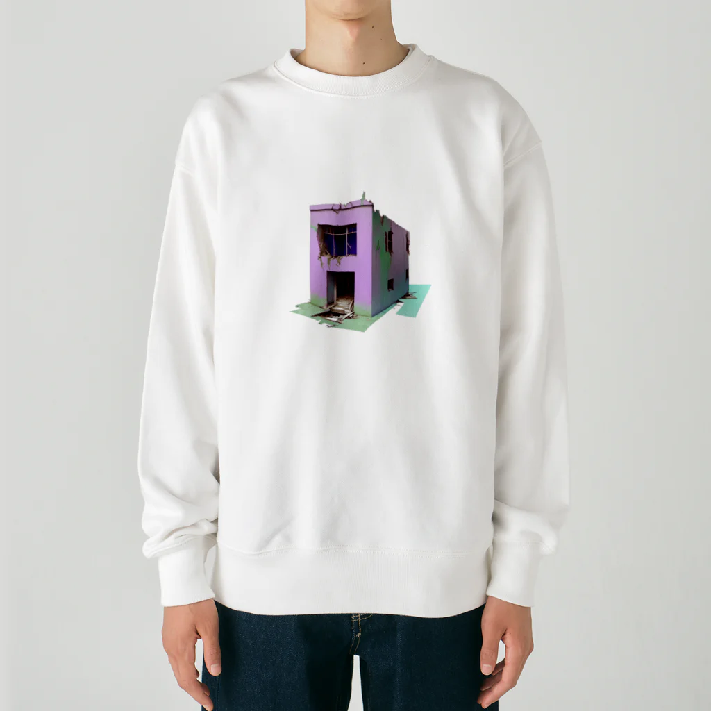 Buildingsの廃墟 13 Heavyweight Crew Neck Sweatshirt