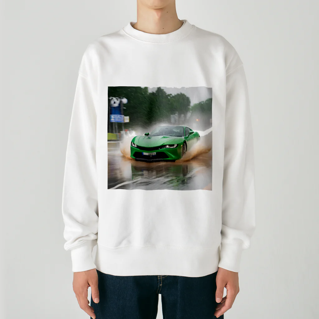 the blue seasonの雨の疾走 Heavyweight Crew Neck Sweatshirt