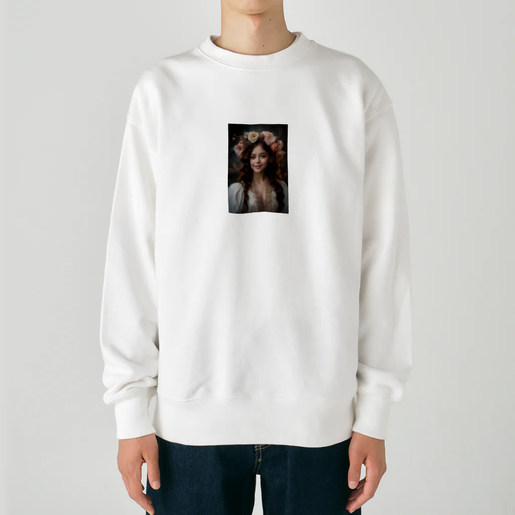 AQUAMETAVERSEの美しい華女神 アメジスト 2046 Heavyweight Crew Neck Sweatshirt