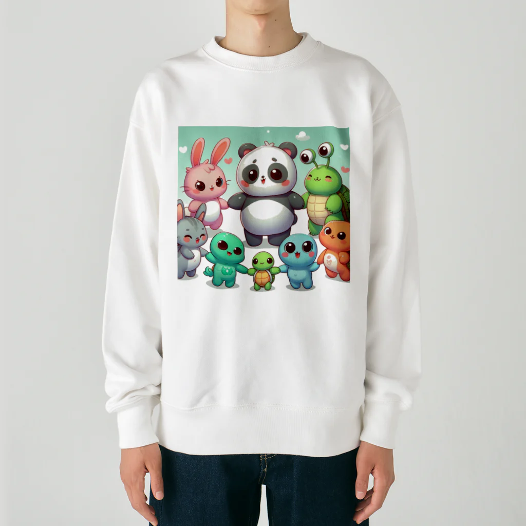 sohana92のかわいい動物たち Heavyweight Crew Neck Sweatshirt