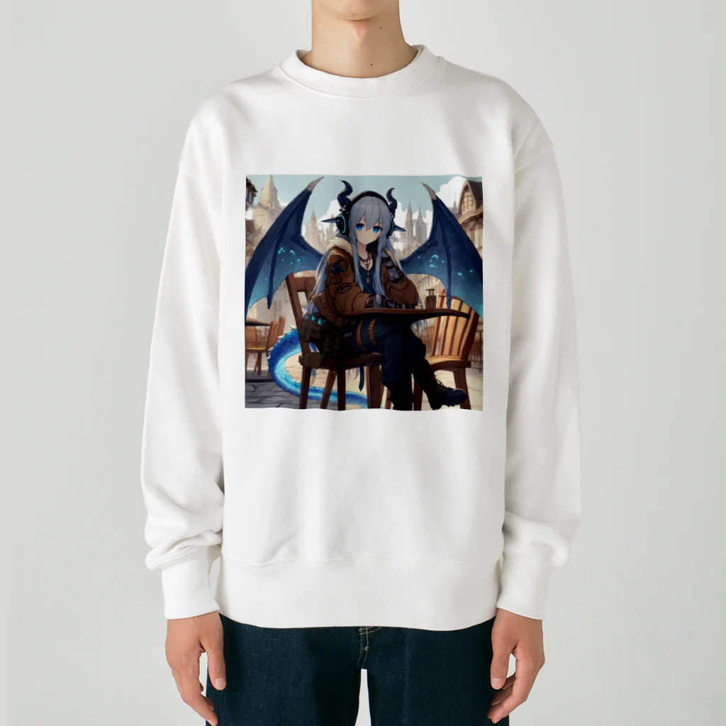 静寂工房の音の海のドラゴン（Sea Dragons） Heavyweight Crew Neck Sweatshirt