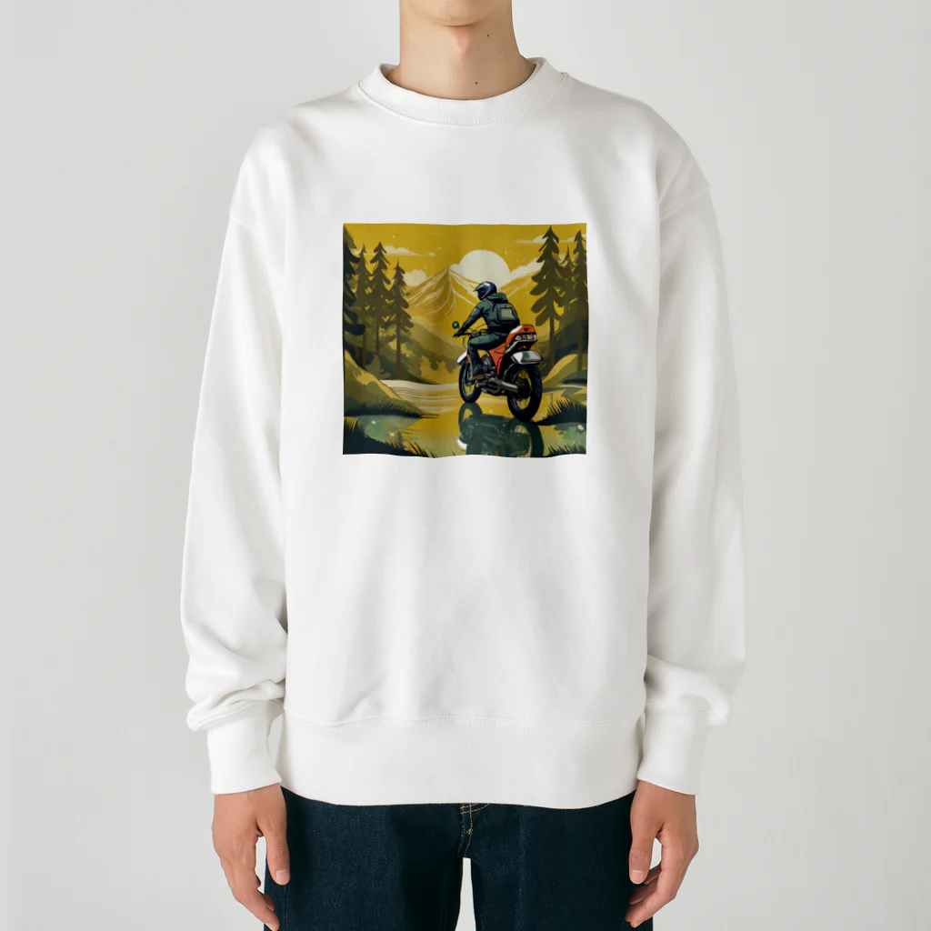 shime_savaの旅するバイカー Heavyweight Crew Neck Sweatshirt