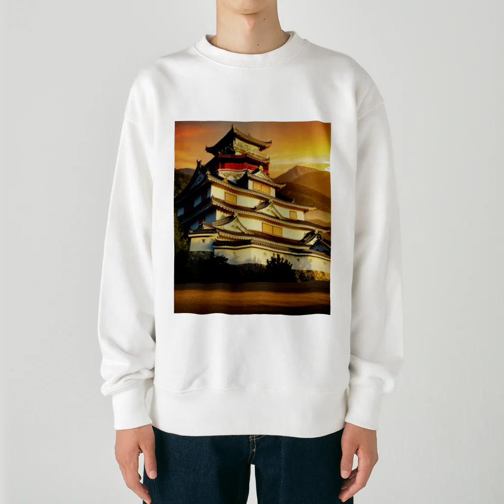 コマ頃今頃お年頃の安土城 Heavyweight Crew Neck Sweatshirt