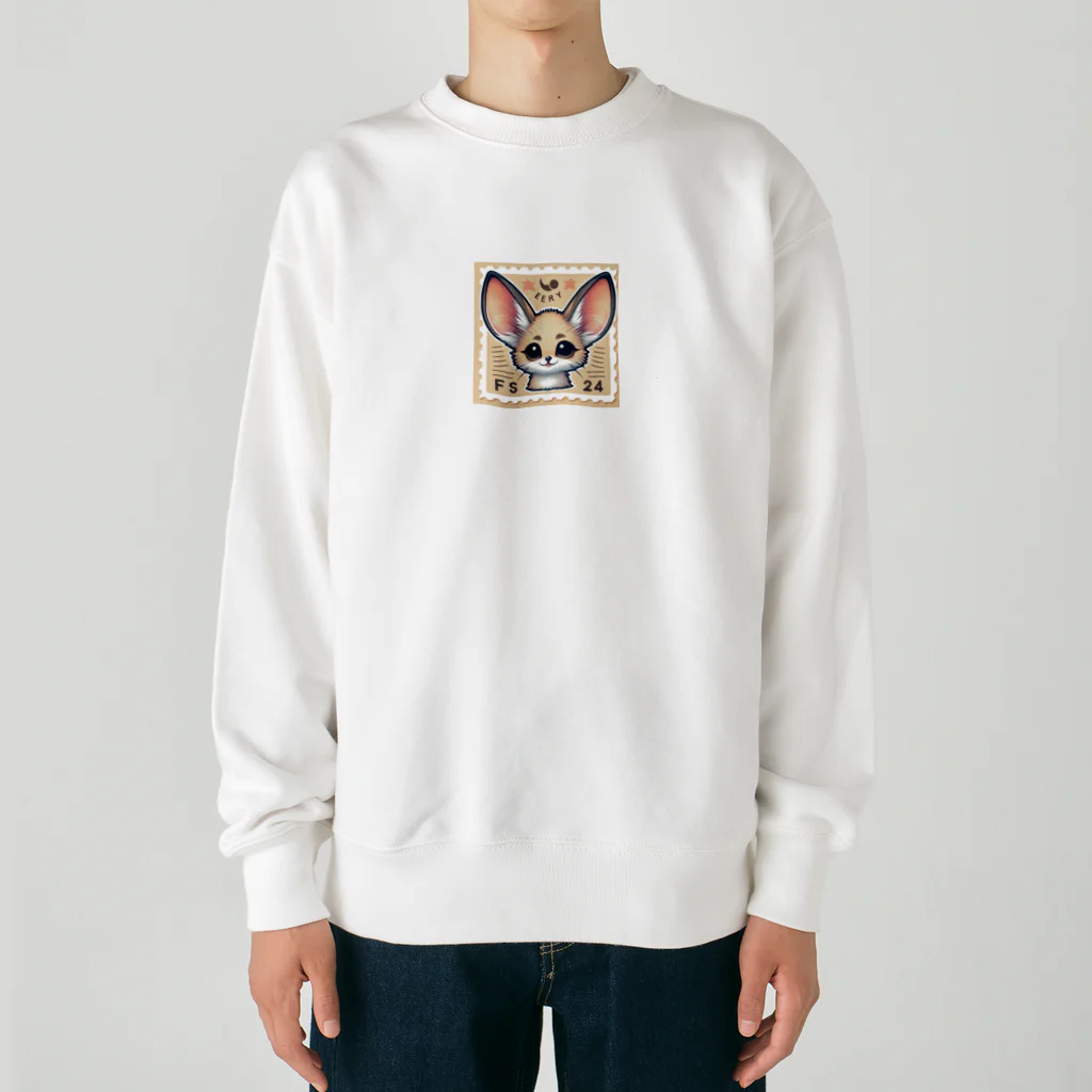 ゆうちゃんNFTいいねの耳長が可愛いフェネックちゃん32 Heavyweight Crew Neck Sweatshirt