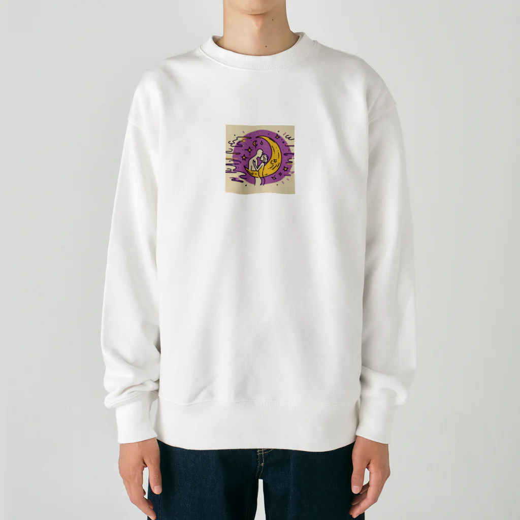 パープルルームの夜のロマンチックな光景！ Heavyweight Crew Neck Sweatshirt