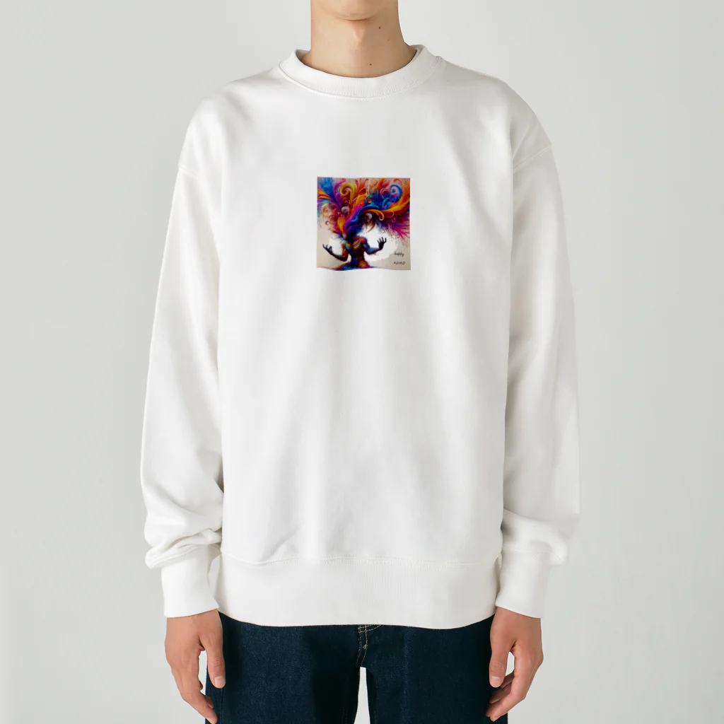 greenartのhappy ADHD Heavyweight Crew Neck Sweatshirt