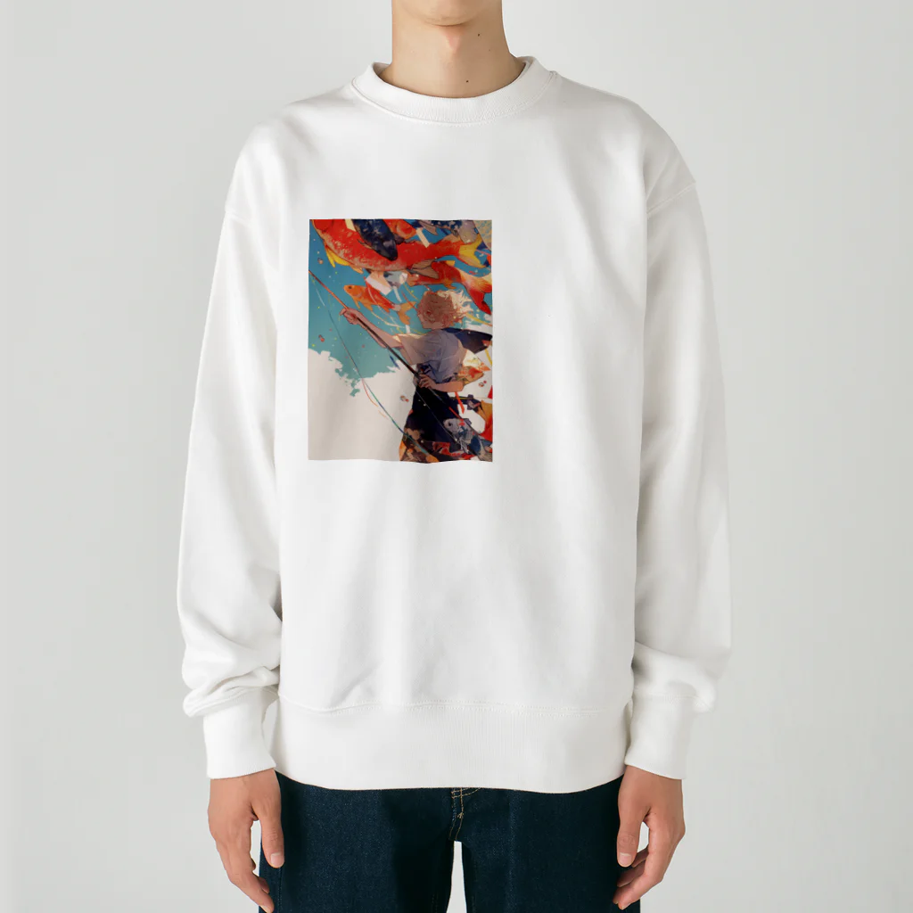 AQUAMETAVERSEの鯉のぼりを操る男の子　ラフルール　1859 Heavyweight Crew Neck Sweatshirt