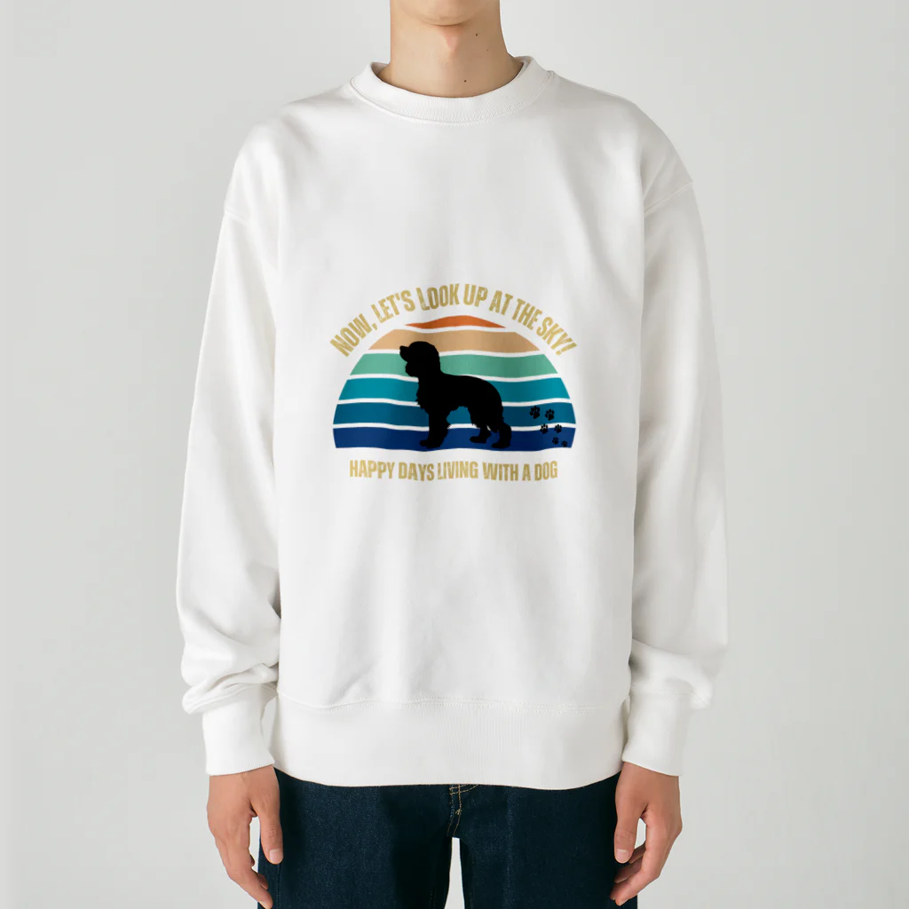 dreamy-designのわんちゃん　キャバリア Heavyweight Crew Neck Sweatshirt