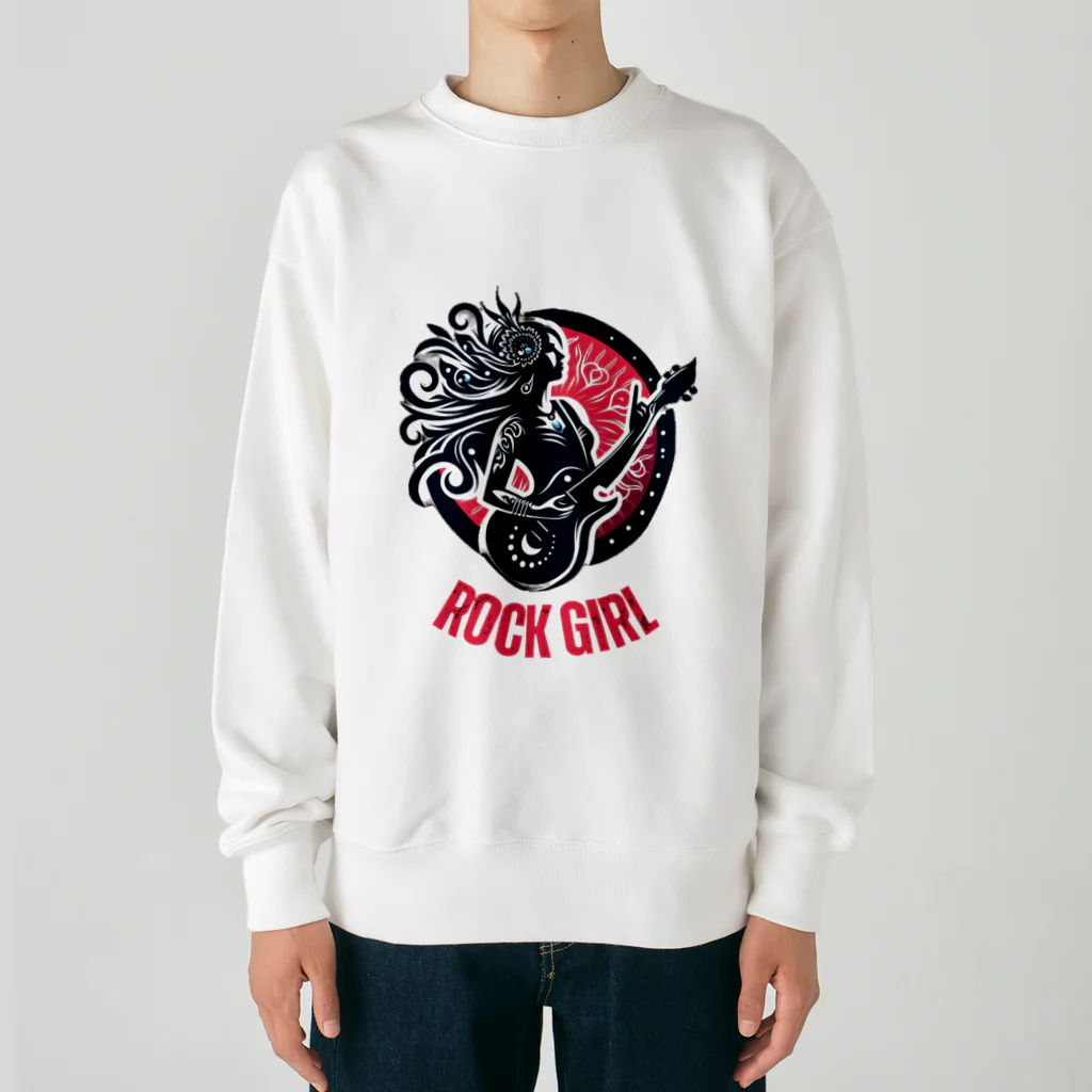 ロック堂のROCK GIRL Heavyweight Crew Neck Sweatshirt