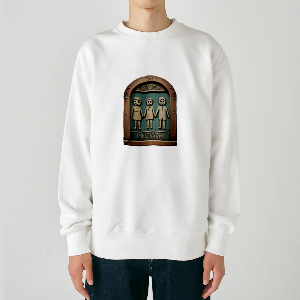 AI妖怪大図鑑のトイレマーク妖怪　ドレダーズ Heavyweight Crew Neck Sweatshirt