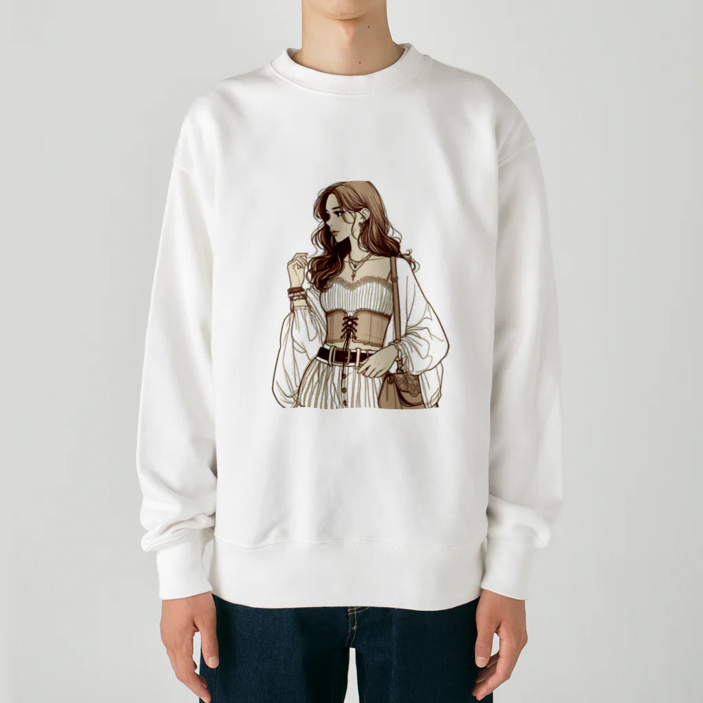 room-chaconneの寺町通りの貴子 Heavyweight Crew Neck Sweatshirt