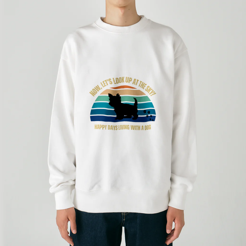 dreamy-designのわんちゃん　ヨークシャテリア Heavyweight Crew Neck Sweatshirt