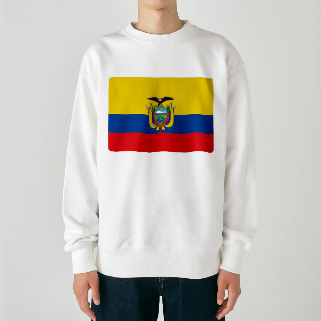 お絵かき屋さんのエクアドルの国旗 Heavyweight Crew Neck Sweatshirt