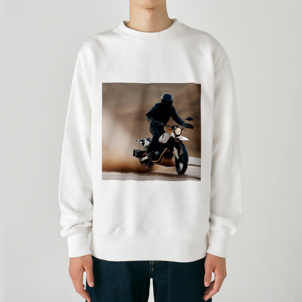 the blue seasonの要素を駆け抜ける轟音: ライダーの冒険 Heavyweight Crew Neck Sweatshirt