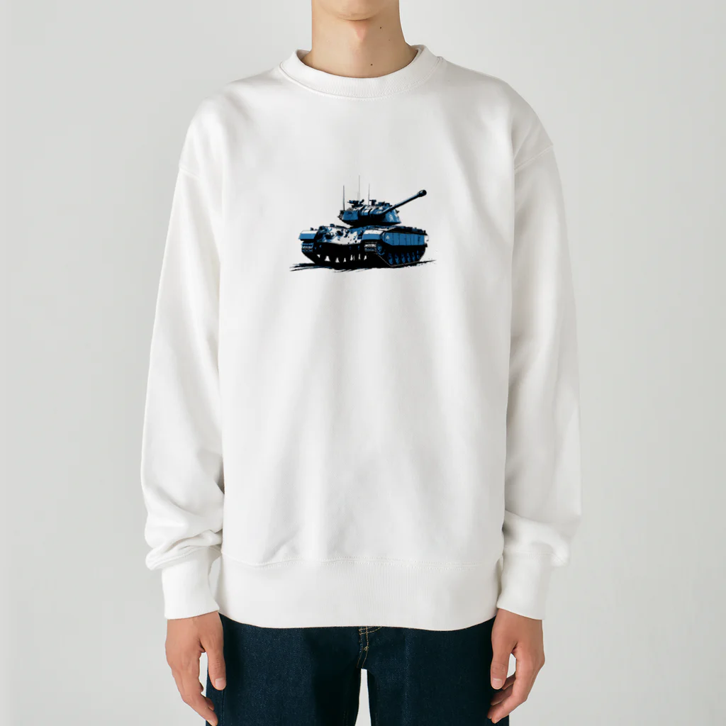 mochikun7の戦車イラスト01 Heavyweight Crew Neck Sweatshirt