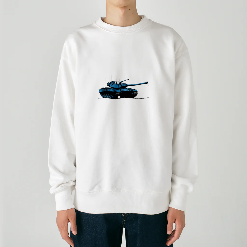 mochikun7の戦車イラスト03 Heavyweight Crew Neck Sweatshirt