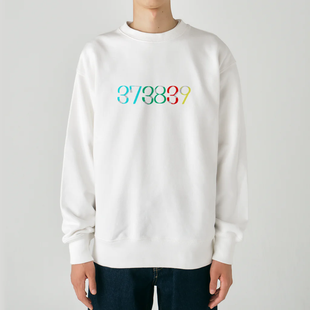 さやえんどう🫛の数字グッズ　(373839yoko) Heavyweight Crew Neck Sweatshirt