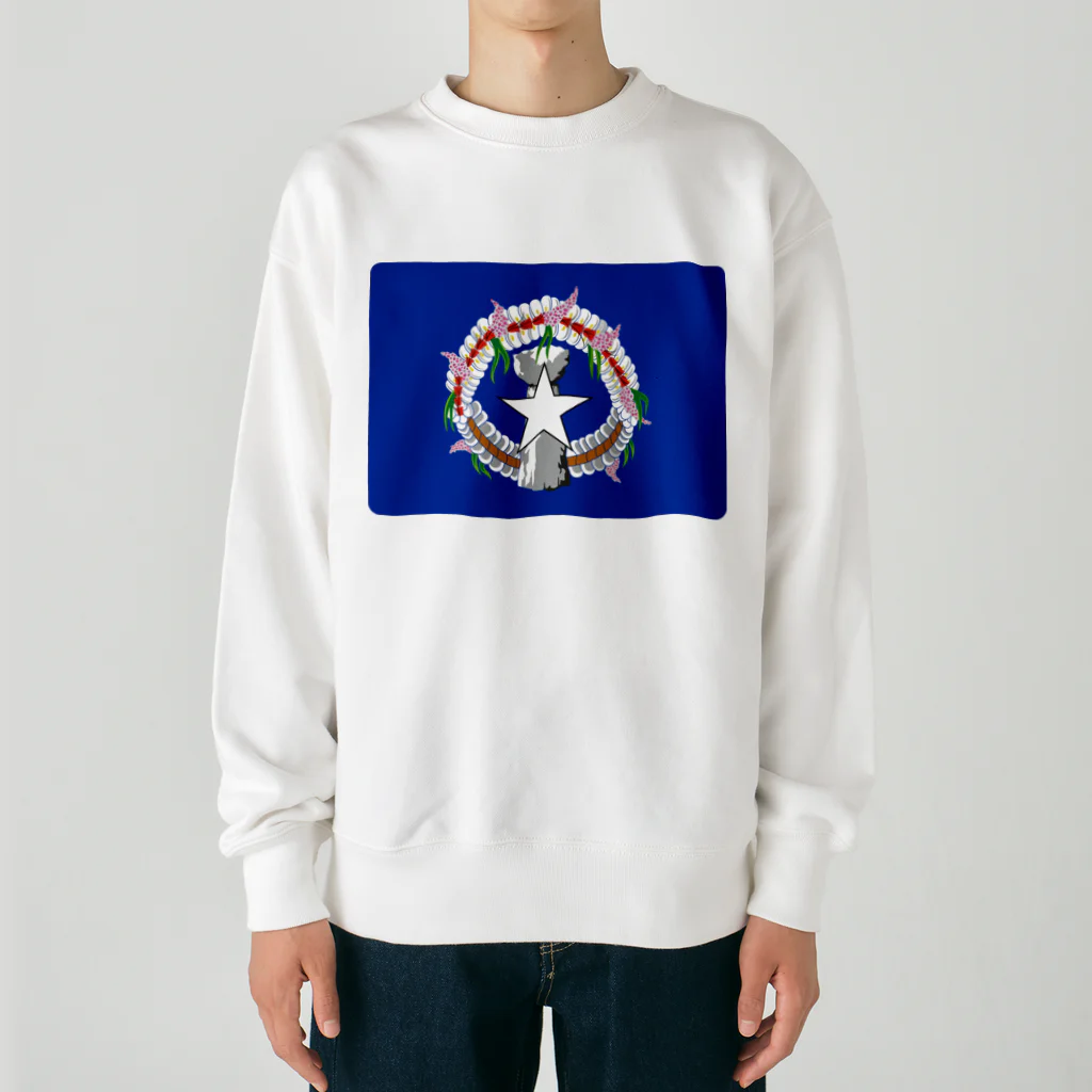 お絵かき屋さんの北マリアナ諸島の旗 Heavyweight Crew Neck Sweatshirt