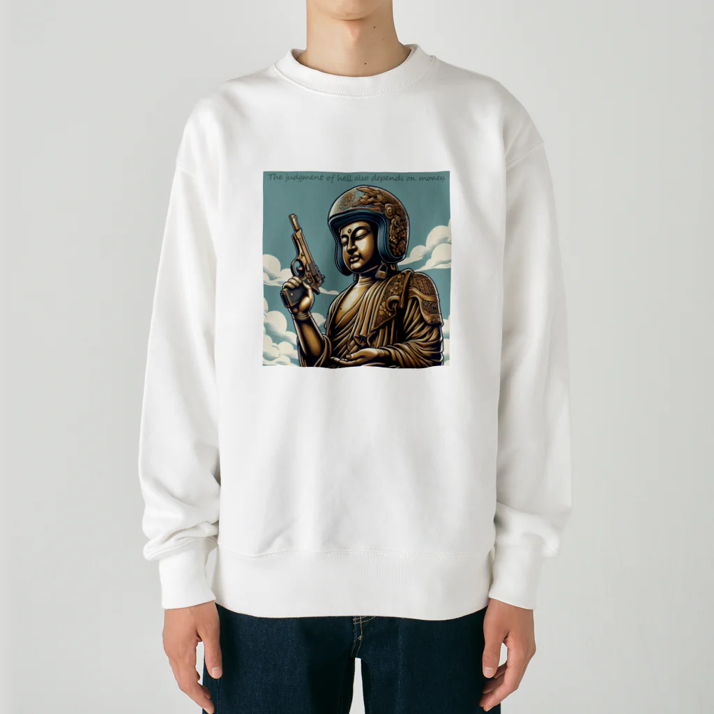 shime_savaの地獄の沙汰も金次第 Heavyweight Crew Neck Sweatshirt