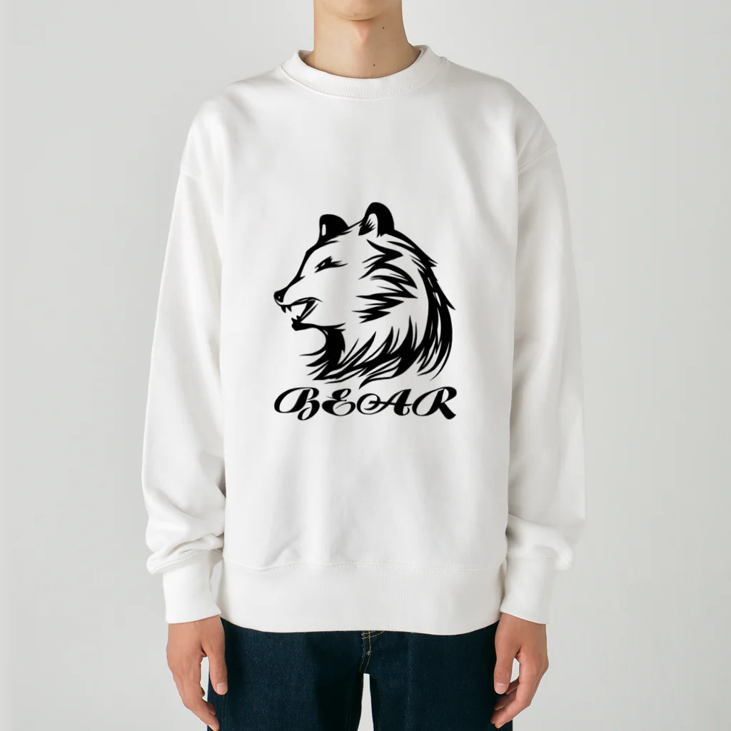 chicodeza by suzuriのベアー　トライバル Heavyweight Crew Neck Sweatshirt