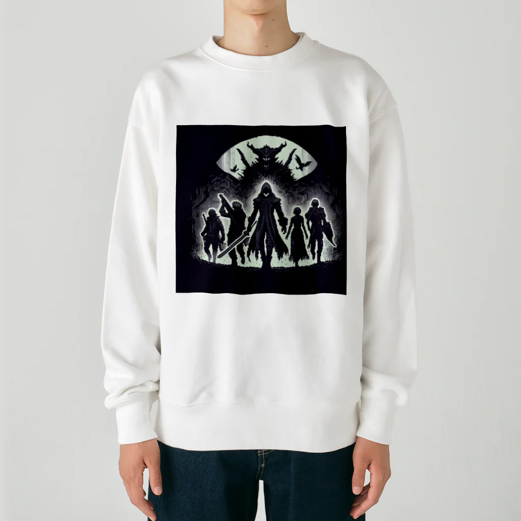 ドット屋のドット絵 5人組 Heavyweight Crew Neck Sweatshirt