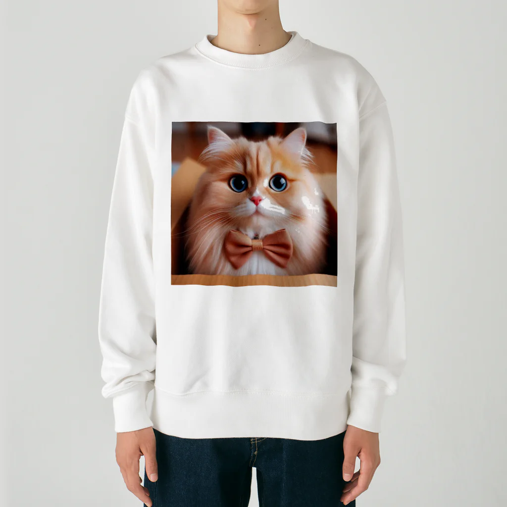 ねこちゃんが大好きなのです。のラブリーな猫ちゃん♪ Heavyweight Crew Neck Sweatshirt