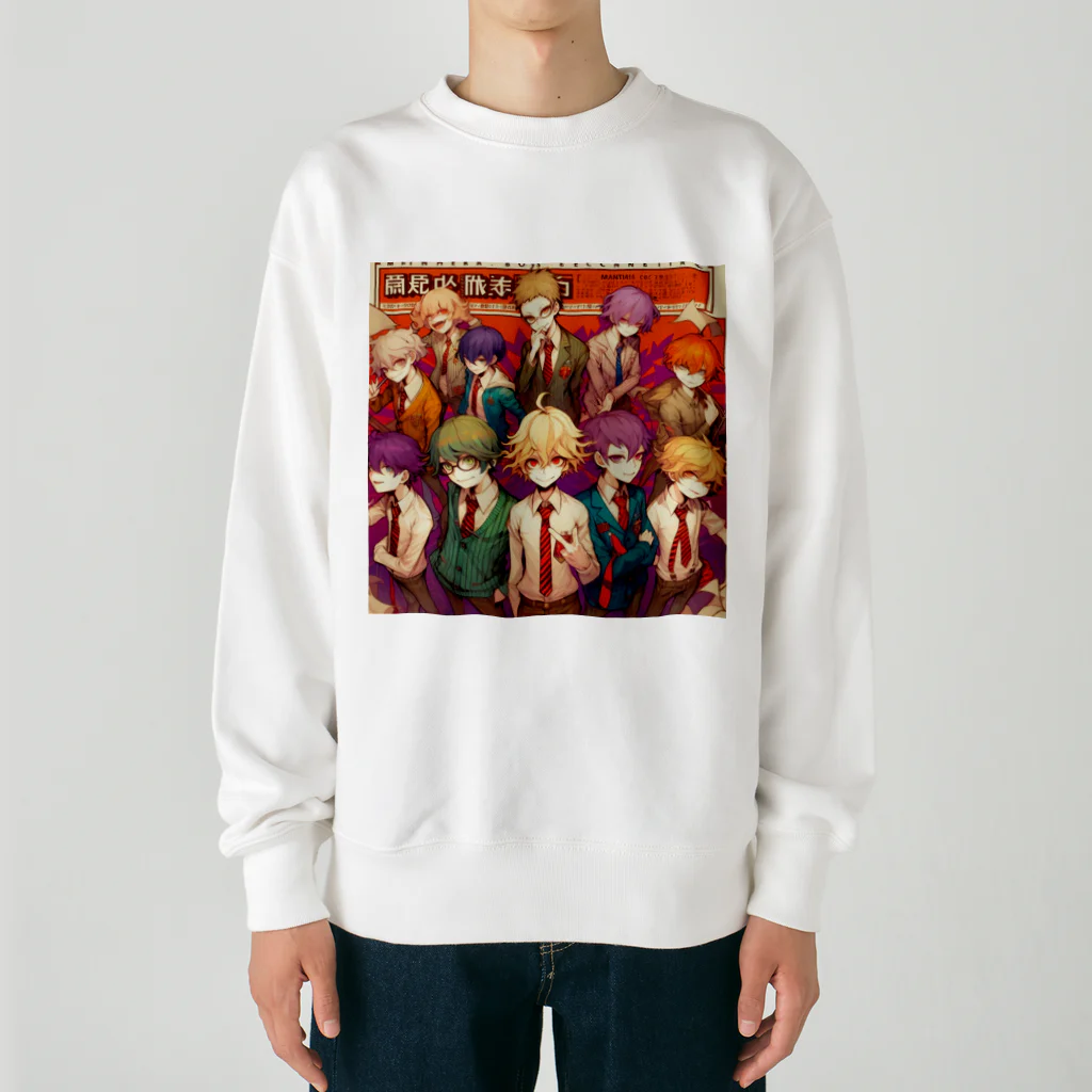 momonekokoのイケメン大集合 Heavyweight Crew Neck Sweatshirt