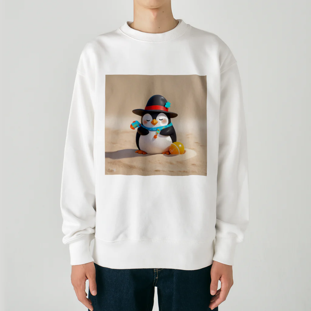 ganeshaのおもちゃの砂を使ったかわいいペンギン Heavyweight Crew Neck Sweatshirt