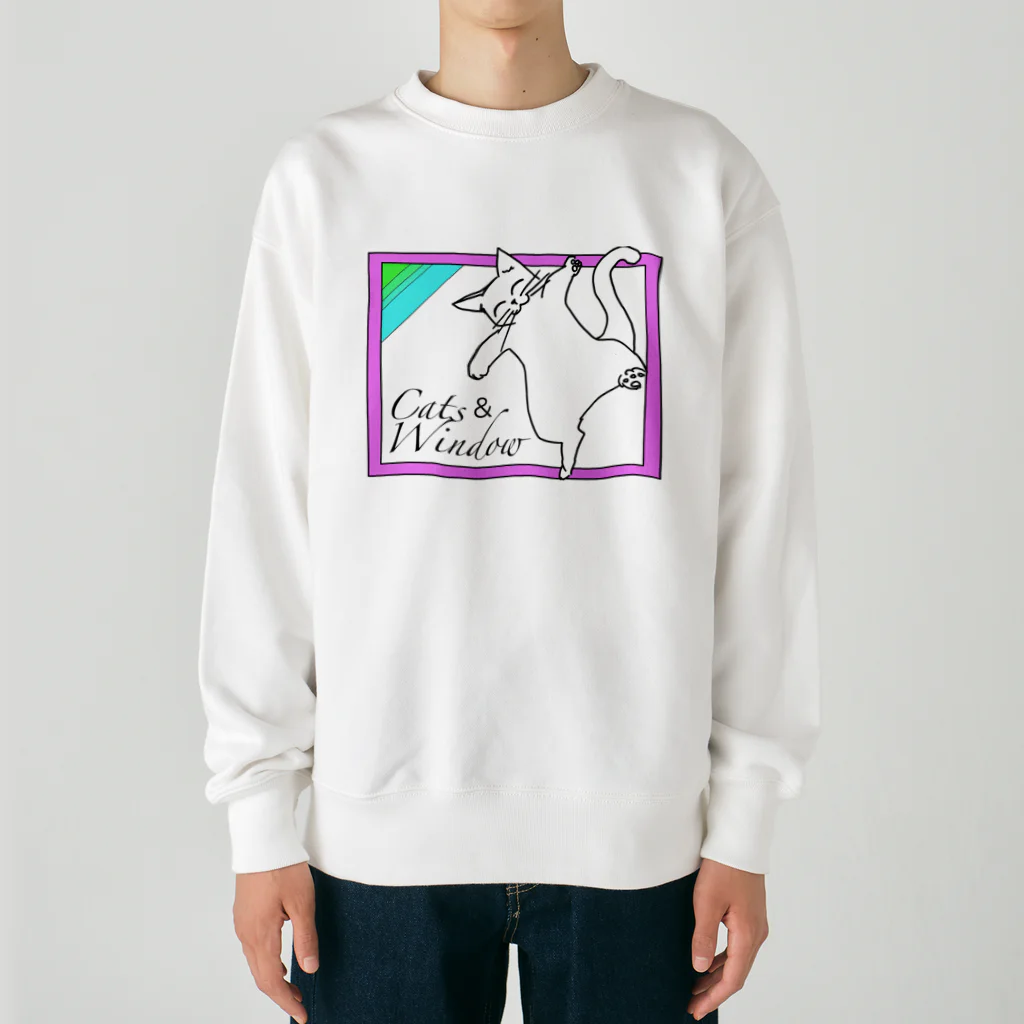 ONPu.ARTのCats ＆ Window Heavyweight Crew Neck Sweatshirt