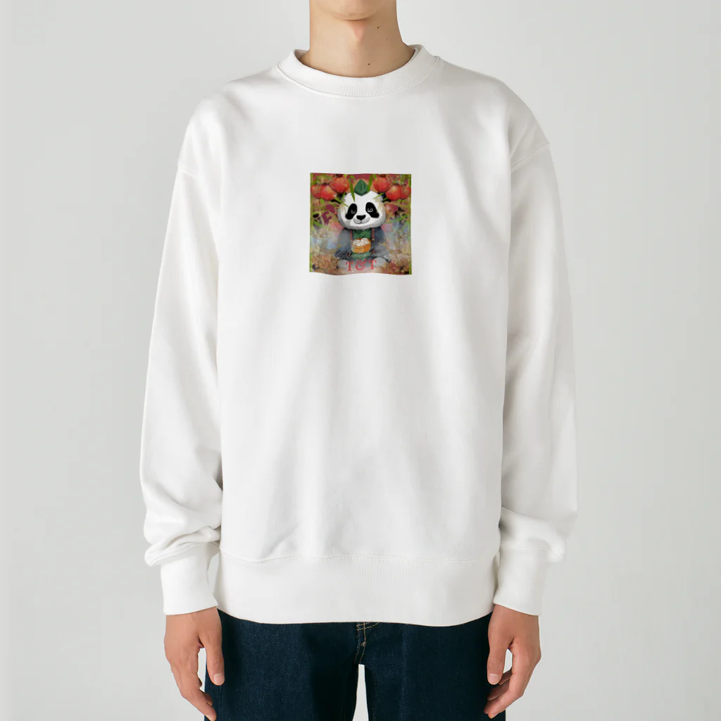 bigbamboofamilyのパンダの一休み　小籠包 Heavyweight Crew Neck Sweatshirt