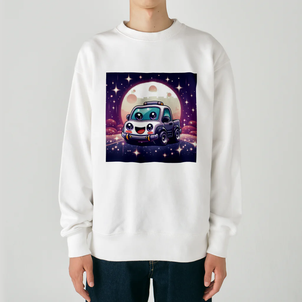 キャラクターズの可愛い車キャラクター Heavyweight Crew Neck Sweatshirt