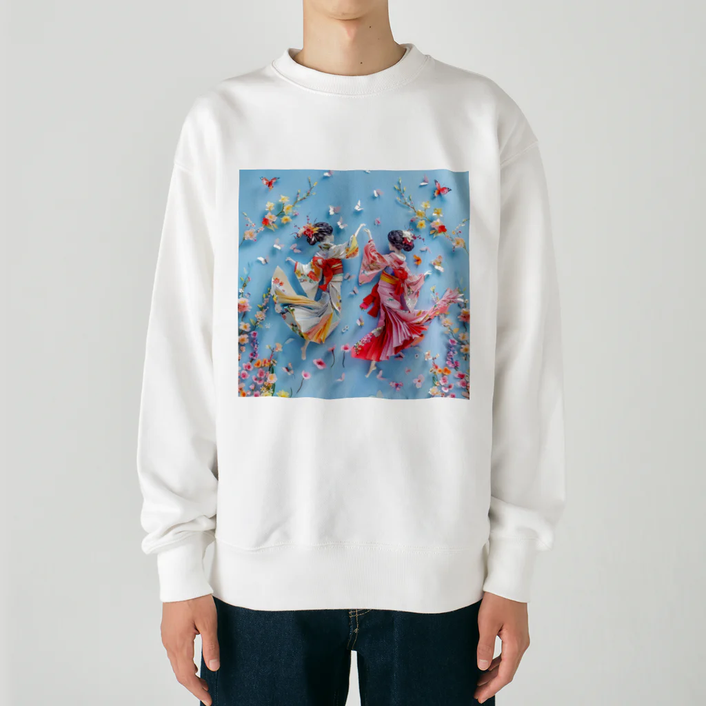 AQUAMETAVERSEの折紙人形アート　なでしこ1478 Heavyweight Crew Neck Sweatshirt