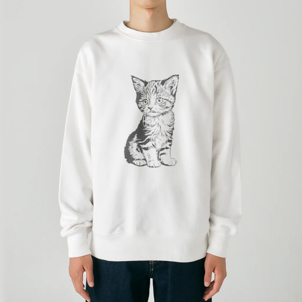 金太郎問屋のクールに忍ぶ猫たま Heavyweight Crew Neck Sweatshirt