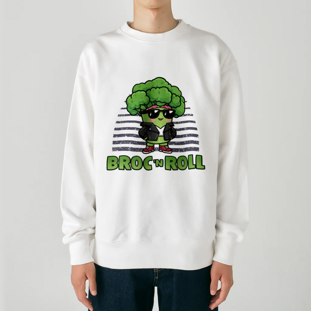 Stylo Tee Shopのブロックンロールのブロッコリー Heavyweight Crew Neck Sweatshirt