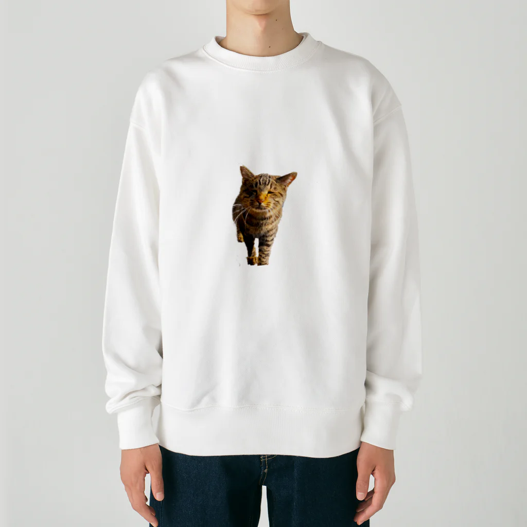 猫島のじかんのごめ～んにゃさい Heavyweight Crew Neck Sweatshirt