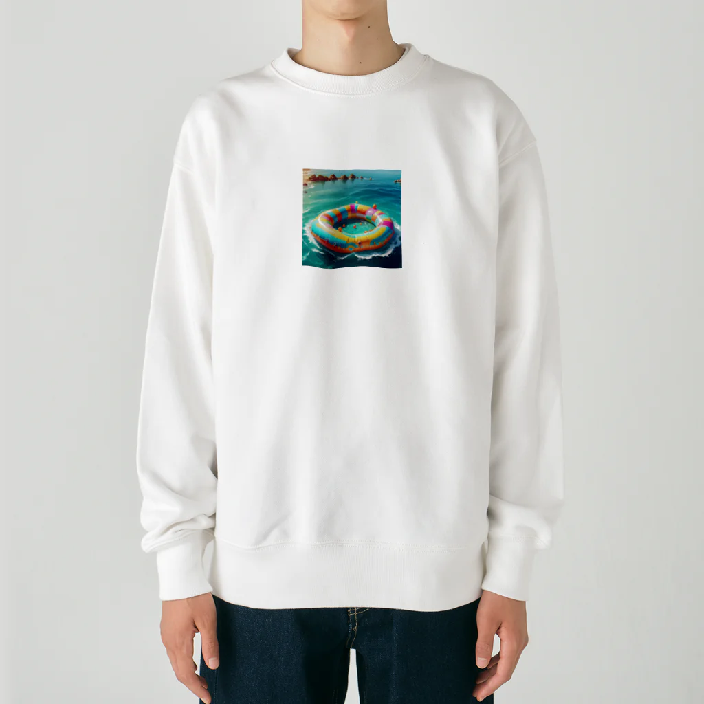 noiSutoaのカラフルなうきわ Heavyweight Crew Neck Sweatshirt