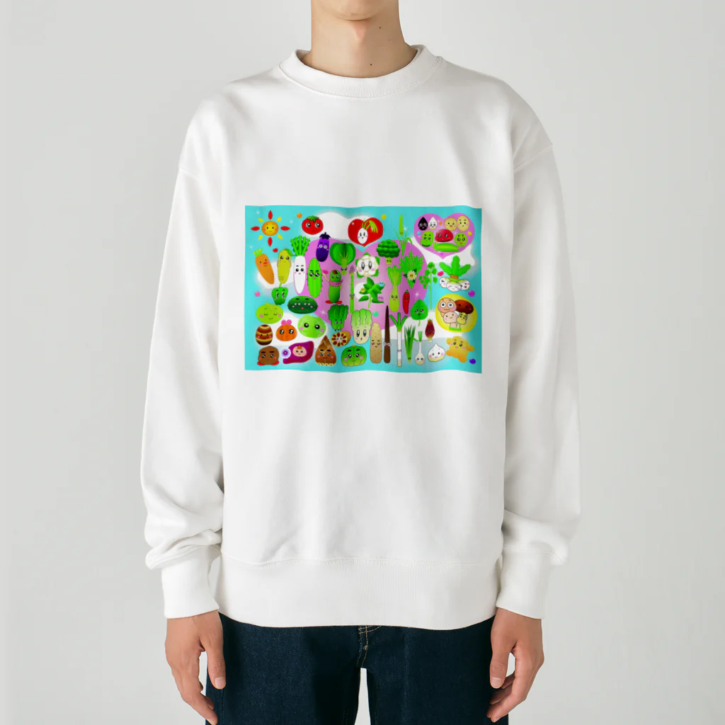 Noriko.lのお野菜オールスターズ Heavyweight Crew Neck Sweatshirt