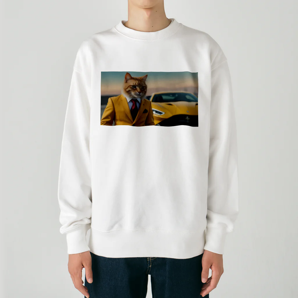 ADOの大富豪の猫 Heavyweight Crew Neck Sweatshirt