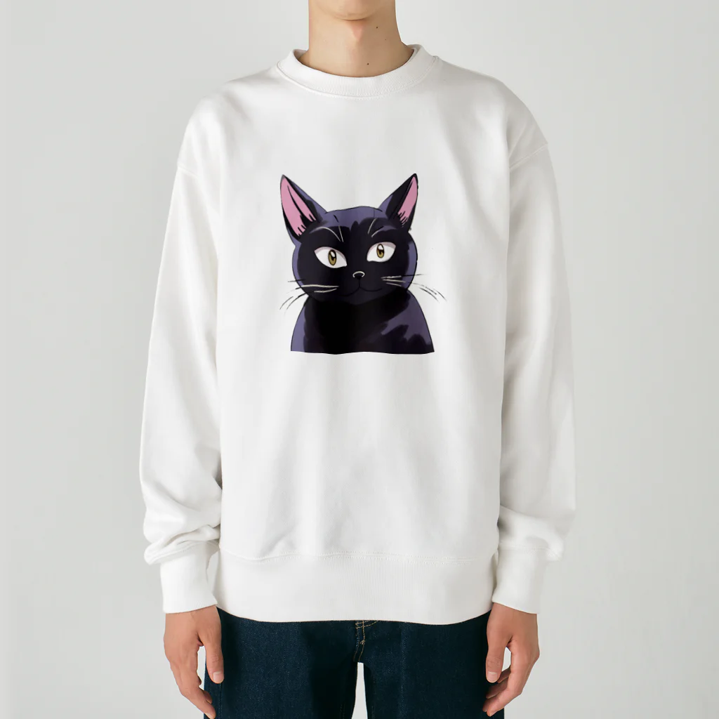 M&Kの黒猫2 Heavyweight Crew Neck Sweatshirt