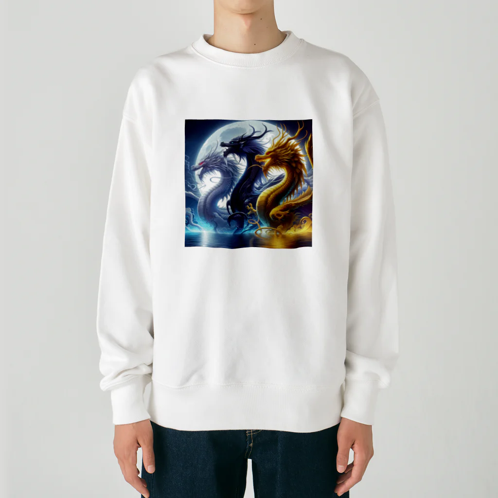 29 dragonのdrgonnumeber1-1 Heavyweight Crew Neck Sweatshirt