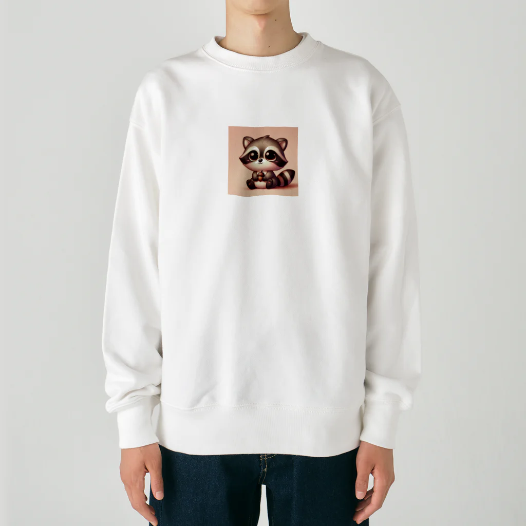 フォレストのデフォルメアライグマグッズ Heavyweight Crew Neck Sweatshirt