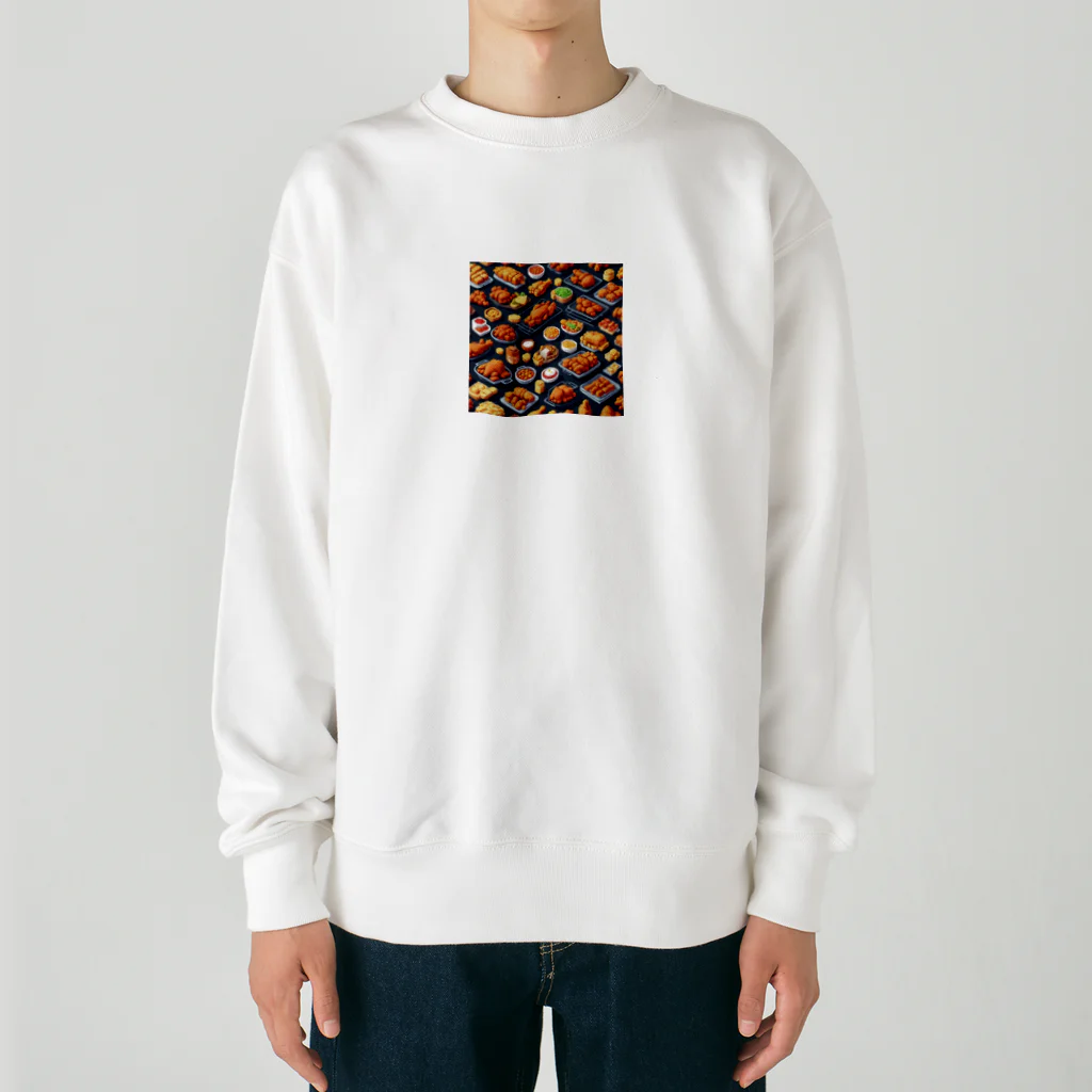 ドット絵賢者のドット絵シリーズ９チキン祭りゴージャスver. Heavyweight Crew Neck Sweatshirt