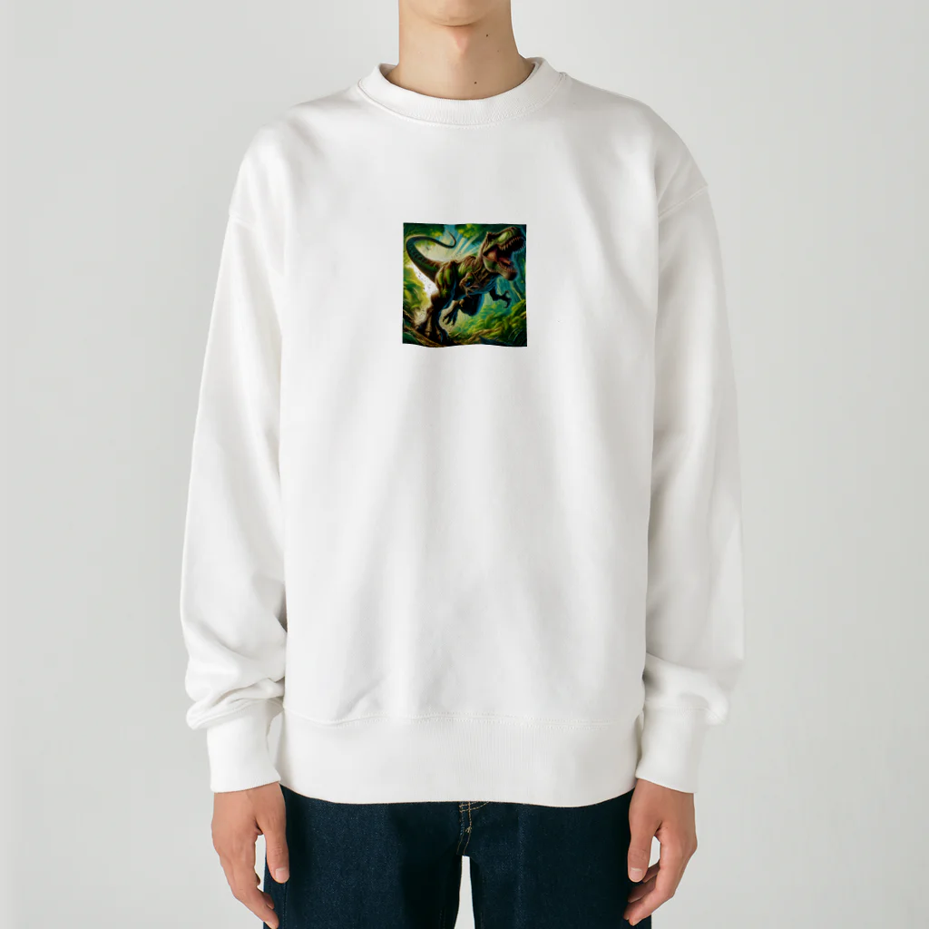 dinosaur_brothersのりあるティラノ① Heavyweight Crew Neck Sweatshirt