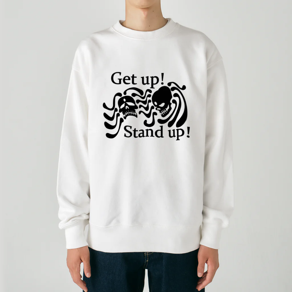 『NG （Niche・Gate）』ニッチゲート-- IN SUZURIのGet Up! Stand Up!(黒) ヘビーウェイトスウェット