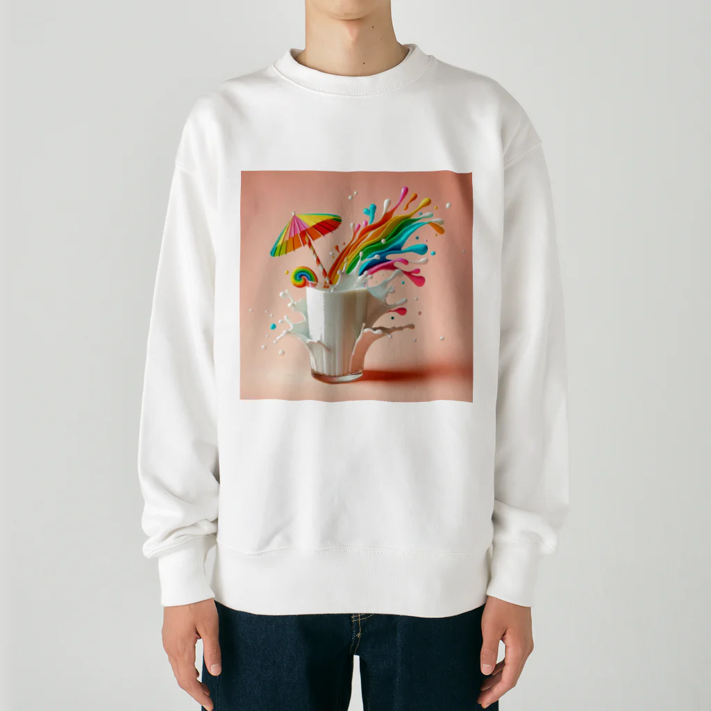 ハデハデミルクのミルクパーリー Heavyweight Crew Neck Sweatshirt