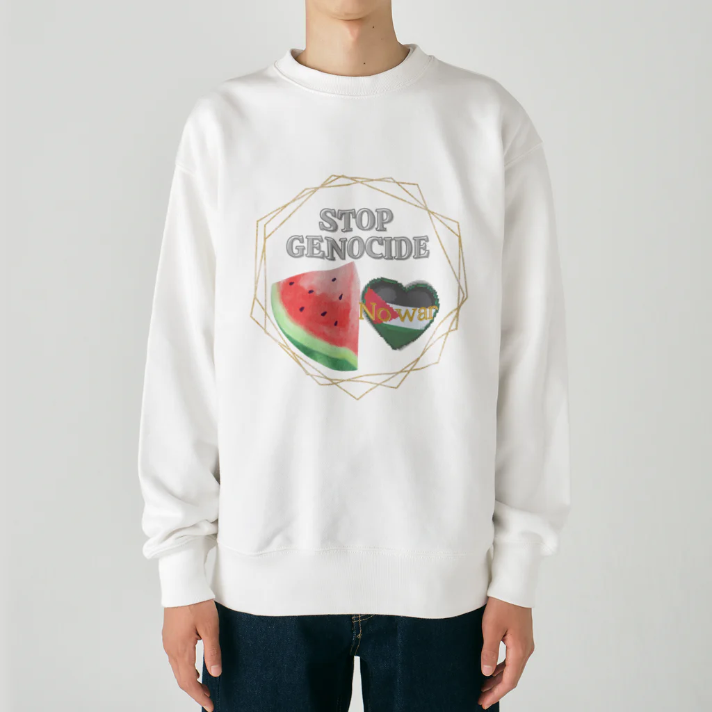 ゆのSTOP GENOCIDE Heavyweight Crew Neck Sweatshirt