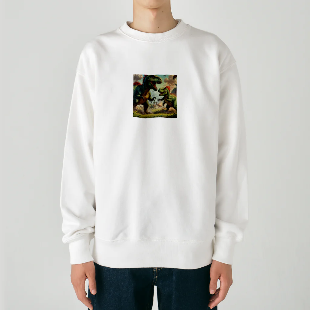 OTIRUBUTUBUTUの恐竜せんそう Heavyweight Crew Neck Sweatshirt